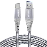 USB C Kabel 2M USB C Ladekabel, USB 3.0 & QC 3.0 Schnellladekabel USB C Ladekabel, Datenkabel USB-C Kompatibel für iPhone 15 Pro Max, Samsung Galaxy S24 S23 S22 S21 S20 Note 10, Huawei P60