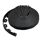 Relaxdays Rasenkante mit Erdanker, 30 m, zur Beeteinfassung & Wegumrandung, Flexibles Rasenband, Kunststoff, schwarz