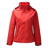 Sportjacken für Damen, mit Reißverschlusstaschen, Damen-Regenmantel mit abnehmbarer Kapuze, leicht, wasserdicht, Softshell-Jacken mit Kapuze, 3-in-1-Mantel, Übergröße, Trenchcoat, Outdoor-Outfit