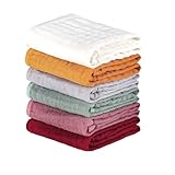 Yamitora Baby Mulltücher Spucktücher 6 Stück Stoffwindeln mulltücher Baby Spucktücher Mullwindeln Spucktücher Baby extrem Saugstark Baumwolle Faltwindeln Abwischen Abdecken von Neugeborenen