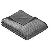 Ibena Fano Sofaschoner 100x200 cm – Sofaschutz grau hellgrau, toller Couchschoner aus hochwertiger Baumwollmischung, kuschelweich und pflegeleicht