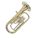 Blechblasinstrumente Trompete Messing Vergoldetes Professionelles Bariton-Horn B-Dur-Euphonium-Trompetenhorn Mit Drei Tasten Für Tenor-Jazz-Instrumente (Color : Gold)