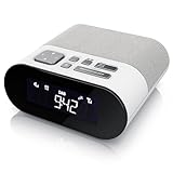 CSL - DAB Plus Radio digital - Radiowecker DAB+ FM UKW - je 20 Speicherplätzen – 16 Lautstärkestufen – Wecker – große Ziffern – Snooze – Abschalttimer – inkl. Netzteil