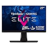 Viewsonic XG270 68,6 cm (27 Zoll) Gaming Monitor (Full-HD, IPS-Panel, 1 ms, 240 Hz, FreeSync, RGB Beleuchtung, höhenverstellbar) Schwarz