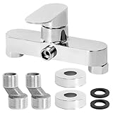 Duscharmatur Einhebelmischer Dusche, Silbrig Mischbatterie Dusche Brausearmatur Armatur Dusche mit Keramikventil Kern, Chrom-Wasserhahn Dusche mit G ½ Auslauf für Badezimmer