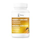 Berg Kurkuma Curcumin mit BioPerine – 1350 mg Curcuma Japonica Wurzelpulver & -extrakt mit 10 mg BioPerine – 60 Kapseln