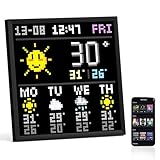 Divoom Pixoo-64 WiFi Pixel Art Display mit einem 64x64 LED Panel, einzigartige Beleuchtungsdekoration mit App-Steuerung