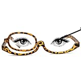 Kodilin Damen tragbare drehbare faltbare Make-up Brille, Lesebrille, Make-up-Lesehilfe für Frauen,Drehbare Einscheiben-Schminkbrille + Schildpatt 1.0