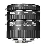 Meike MK-N-AF1-A Metall Auto Foucs Makro Zwischenring Adapter Kit für Nikon DSLR Kameras (12mm+20mm+36mm)