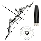 SHARROW Compound Bogen und Pfeile Set für Jugend und Erwachsene, Taschenbogen Compoundbogen Pfeile Kit mit Zielscheibe für Bogenschießen Outdoor Schießen (Typ 10)