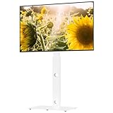 BONTEC TV-Standfuß, Bodenständer für 30-70 Zoll LED/LCD/OLED/Plasma-Fernseher, Weiß - Bis 40 kg Traglast, Max. VESA 600x400 mm