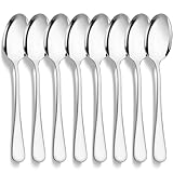 CoKeeSun Teelöffel 8 Stück, 14cm Kaffeelöffel Edelstahl Set, Espressolöffel Klein, Dessertlöffel Setspiegelpoliert, Kleiner Löffel für Haushalte Restaurants Café Küche, Spülmaschinenfest (14cm)