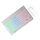 Kabelloses Tastaturr-Maus-Set – Kabellose Hintergrundbeleuchtete Mit Maus | Beleuchtete Funktastatur Mit 7 Farbmodi Für PC Notebook Büro Zuhause Arbeiten Elektronisches Zubehör Arbeitsg
