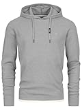 Indicode Herren INMarto Sweatshirt mit Kapuze | Kapuzenpullover Hoodie für Männer Lt Grey XL