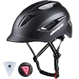 Shinmax Fahrradhelm Herren Damen Fahrradhelme mit Licht Fahrrad Helm mit Visier Leicht Einstellbar Radhelm Cityhelm für Erwachsene, MTB Helm für Straße Stadt Radfahren 56-62CM