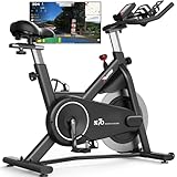 PASYOU S70 Heimtrainer Fahrrad, Indoor Kardio Training, Hometrainer mit RPM Monitor, Größere Tablet-Halterung, Fitnessbikes mit 18KG Magnetischem Widerstand, Stationäre Fahrräder Zuhause, Max.158KG