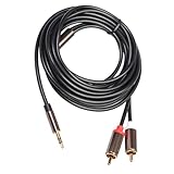 Toddmomy 3 Meter Langes 35 MM 2 MM Klinkenstecker Audiokabel Umweltfreundlich Flexibel Kompatibel mit Verstärker Heimkino Dvd Player Smartphones und Tablets