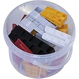 GV Bio Kunststoff Montagekeile Set; 61 Stück Unterlegkeile; Justierkeile in 5 verschiedene Größen