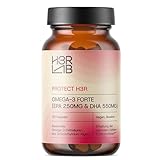 H3R LAB Omega-3 Forte – vegane Kapseln mit Algenöl (DHA 550 mg & EPA 250 mg) | omega 3 algenöl · dha epa · dha epa aus algen (60 Kapseln)