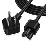 AGVEE Laptop-Stromkabel, 1,8 m, 3-polig, 90-Grad-Winkel, NEMA 5-15P auf IEC-320-C5, 18AWG, Ersatz für Dell HP Lenovo Acer, Computer-Netzteil