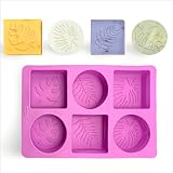 Silikon Seifenformen 6 Vertiefungen Handgefertigte Seifenformen Silikon Silikonformen für Seife DIY Silikon Seife Formen Soap Mold Silikonform Seife Rechteckig für DIY Hausgemachte Handwerk