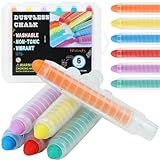 Haoyond Dustless Chalk for Kids, Non-Toxic Washable Toddlers Chalks, Chalkboard Chalk Pen With Holder for Blackboard Drawing Writing Outdoor Art Play Sidewalk-Kreiden, 6 Pcs (6 Colors)