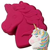 HGSHUO Silikonformen Einhorn Backform Kuchenform Silikon Form 3D Kuchenbackform Mousse Schokoladenformen Motivbackformen Gelee Dessert Soap Geburtstag Halloween Weihnachten