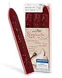 gravurART Siegelwachs Bordeaux Rot 3 Stangen mit Docht - Persönliche Briefe versiegeln mit Stempelwachs für Siegelstempel