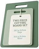 Taylor's Eye Witness Schneidebrett-Set - Salbei & Moosfarbene Schneidebretter für die Küche, spülmaschinenfest, rutschfest mit Griff, ideal für Mahlzeitenvorbereitung, 2er-Set, mittel & groß
