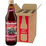 RABENHORST Schwarze Johannisbeere Muttersaft BIO 6er Pack (6 x 700 ml) - 100% purer Johannisbeer-Direktsaft aus erster Pressung