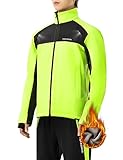 ROCKBROS Fahrrad Jacke Winter Thermo Fahrradbekleidung Softshelljacke Hohe Sichtbarkeit & Winddicht Fahrradjacke für Outdoor-Aktivitäten wie Radfahren, Wandern, Klettern Damen/Herren 4XL