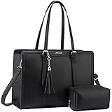 LOVEVOOK Laptoptasche 15,6 Zoll Handtasche Damen Umhängetasche Leder Tote Bag Women Shoulder Crossbody Bag Große Shopper Tasche Elegante Schultertasche Aktentasche Arbeitstasche Lehrertasche für Büro