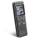 Vivaniir 64GB Diktiergerät, 80 Stunden Lang Ausdauernder Akku 1100mAh, Robuster Aufnahmegerät mit Sprachaktivierung und Metallgehäuse, USB-C Digital Voice Recorder für Vorlesung Meeting Interviews