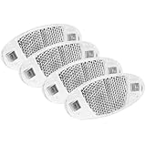 Aluscota STVZO Speichenreflektoren Fahrrad - 8cm Reflektoren Fahrrad Speichen Schwarz Weiß | Verstärkte Speichen Katzenaugen Fahrrad Reflektoren Mit Stahlclips für MTB Rennrad (B White/4pcs)