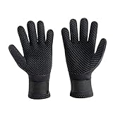 eurNhrN Tauchhandschuhe 0,3 cm Neoprenhandschuhe dehnbar warme Anti-Rutsch-Tauchhandschuh für Männer Frauen Schwimmen Kajak-Paddel Segel Surf Black M Handschuhe