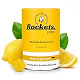 Rockets Prime Kreatin Gummibärchen| 3g Creatin pro Tagesportion| Vegan & Halal | Zitronen-Gummis Made in Germany & Laborgeprüft | 60 Stück | Kreatinmonohydrat für Muskelaufbau & Performance