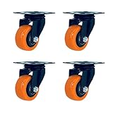 WLCNYL Möbelrollen, Schwerlastrollen für Möbel, Schwerlastrollen, Trolleyrollen, Palettenmöbelrollen, Möbelrollen (4 Lenkrollen ohne Bremsen)