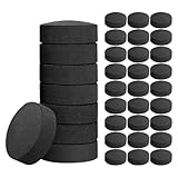 jojofuny 70 Stück Grillkohletabletten 40mm Natürliche Holzkohle Raucharm Windbeständig Brennstoff für Grill Camping und Outdoor Feuer