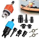 Aufblasbarer Sup Pumpenadapter, Paddle Board Sup Ventiladapter Mit 9 Standard Luftpumpendüsen, Schlauchboot Ventiladapter, Sup Ventil Adapter Für Stand Up Paddle Board, Paddelbrett