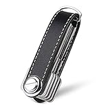 flintronic Key Organizer | Schlüsselanhänger Echtes Leder | Pocket Smart Key Holder mit Stilvoller,Funktionaler und Praktischer Geschenkbox (für 7-9 Mehrfachschlüssel)-Schwarz