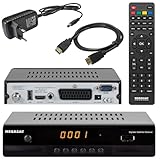 Megasat HD 390 HD SAT Receiver (HDTV, DVB-S2, HDMI, 1080p, SCART, USB Mediaplayer, Full HD, Astra vorinstalliert) inkl. netshop 25 HDMI Kabel