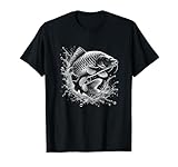 Karpfen im Sprung aus dem Wasser - Fisch-Design für Angler T-Shirt