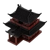 VOSAREA Miniatur-Pagodenstatue, Pagode, japanischer Pavillon, Statuen, Mikro-Landschaft, Aquarium, Ornament, Garten, Asien, Mini-Zen, Gartenzubehör