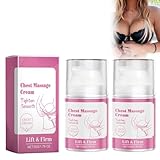 2 Stück Breast Cream, Bust Enhancement Massagecreme, Creme zur Straffung der Büste, Bust Firming Massage Cream, Strafft, Massiert und Hebt die Brüste für Glatte und Jugendliche Haut 50g