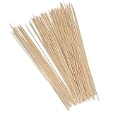 YANDEA 100 Stück 30,5 cm natürliche Bambus-Holzspieße für Grillen, Vorspeisen, Obst, Cocktail, Kabob, Schokoladenbrunnen, Grillen, Küche, Basteln und Party. Φ = 5 mm