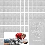 50 Stück Gesichtsschutz: CPR/Beatmungsmaske zur Persönlichem Schutz, Gesichtsschutz zum Erste Hilfe & Notfälle, PVC Folienbeutel Wiederbelebungsbarriere Schutz Notfallbeatmungshilfe