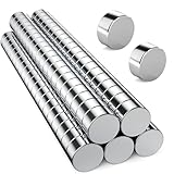 Czkonore 100 Stück Neodym Magnete Extra Stark, 5 x 2mm Magnet Für Magnettafel, Rund Kleine Mini Starke Magneten, Vernickelter Stahl Kühlschrank Magnete Für Haus, Büro und Schule, Silber