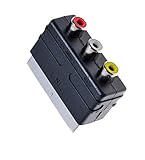 RUITROLIKER Scart Adapter Converter AV Stecker Switcher 3RCA für PS4 TV DVD