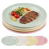 duisoad 4 Stück Kuchenteller Dessertteller 19 cm Frühstücksteller Frühstücksteller Keramik für Desserts, Salate, Kuchen, Frühstück, Erwärmen in der Mikrowelle, Reinigung in der Spülmaschine