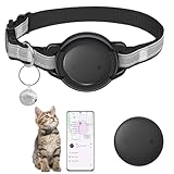 NozlaID GPS Tracker Katze Android, Mini SmartTag Tracker Ohne ABO für Katze, Kompatibel mit Google Find Hub (nur Android Geräte), Reflektierendes GPS Katzen Tracking Halsbänder (1 Pack)